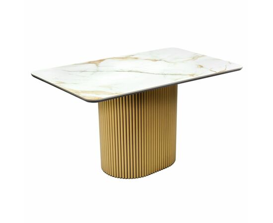 Стол Festa 140x85x77см, керамогранит Calacatte gold мрамор | Интернет магазин мебели и декора LifeDekor