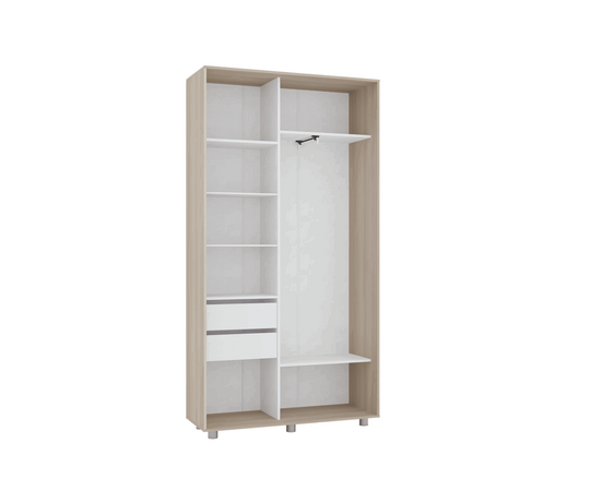 Шкаф-купе PRIME, 120х45х230 Шимо светлый с зеркалом, изображение 4 | Интернет магазин мебели и декора LifeDekor