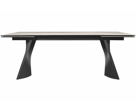 Стол DikLine KD180 керамика мрамор белый C39 глянец/опоры черные (2 уп), изображение 5 | Интернет магазин мебели и декора LifeDekor