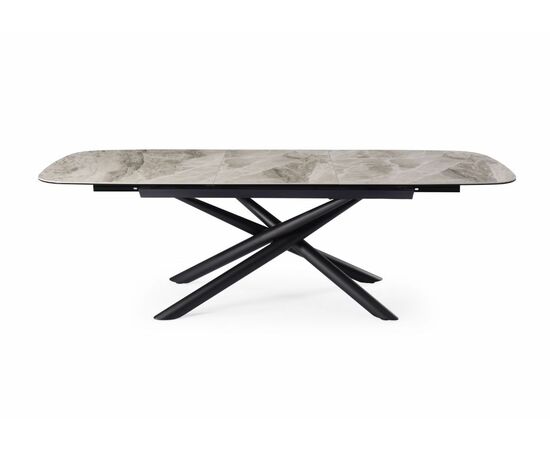 Стол DikLine KE180 керамика серый мрамор С21 глянец/опоры черные) (2 уп), изображение 2 | Интернет магазин мебели и декора LifeDekor