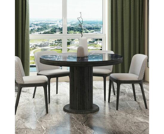 Стол Denver 110, круглый раздвижной, глянец | Интернет магазин мебели и декора LifeDekor