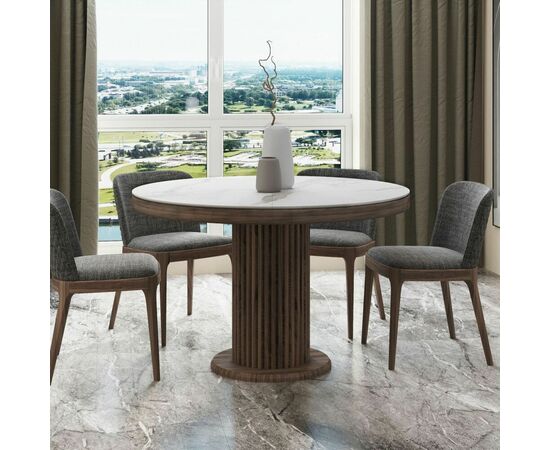 Стол Denver 110, круглый раздвижной, матовый | Интернет магазин мебели и декора LifeDekor