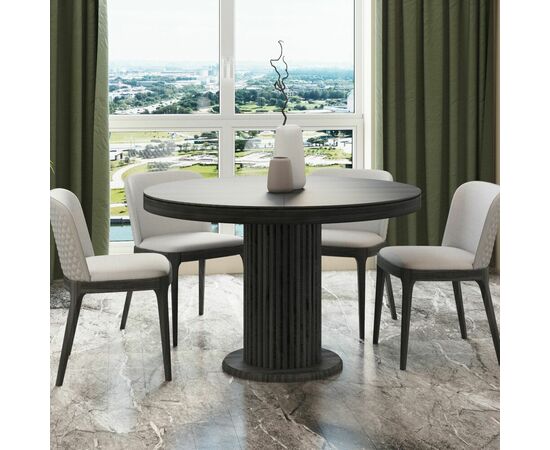 Стол Denver 110, круглый раздвижной, шпон, изображение 3 | Интернет магазин мебели и декора LifeDekor