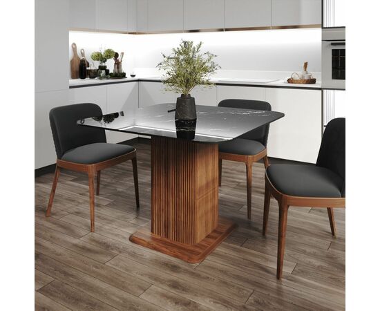 Стол Denver 110, квадрат раздвижной, глянец | Интернет магазин мебели и декора LifeDekor