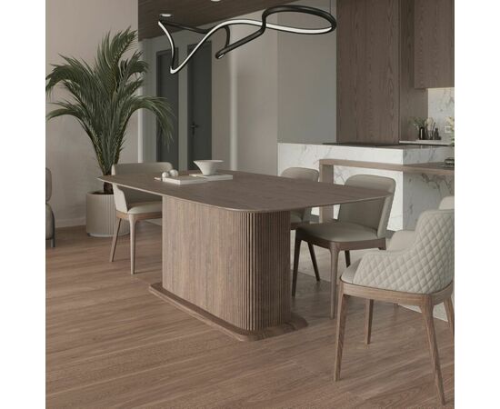 Стол прямоугольный Denver 200, шпон, опора дерево | Интернет магазин мебели и декора LifeDekor