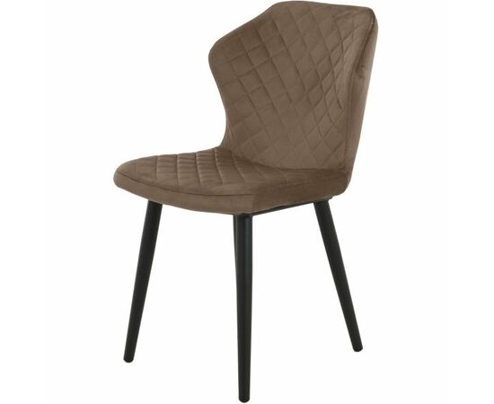 Стул «Вилла», велюр Бренди латте, каркас черный | Интернет магазин мебели и декора LifeDekor