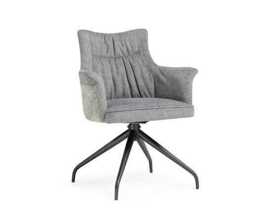 Стул на металлокаркасе Kaser 360 крутящийся grey / black | Интернет магазин мебели и декора LifeDekor