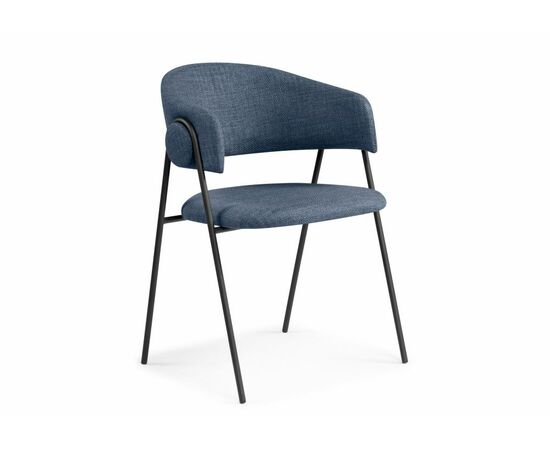 Стул на металлокаркасе Криспиан синий / черный | Интернет магазин мебели и декора LifeDekor