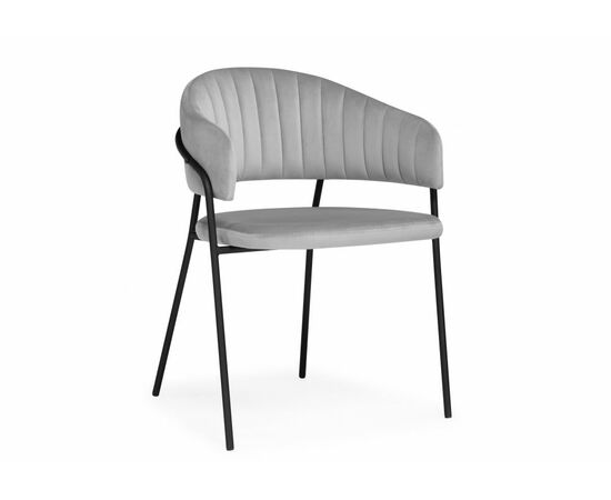 Стул на металлокаркасе Лукас светло-серый / черный | Интернет магазин мебели и декора LifeDekor