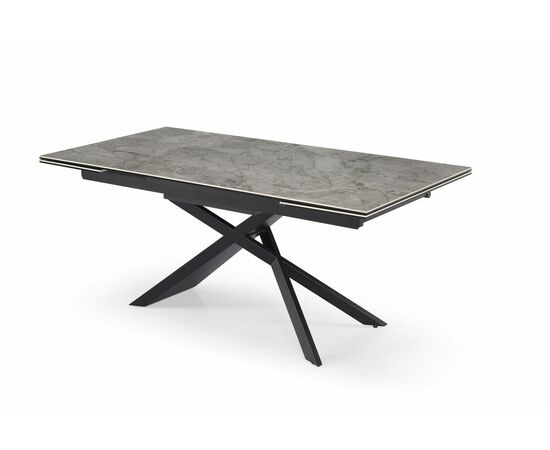 Стол DiklLine KZ180 керамика мрамор серый С35 глянец/опоры черные (2 уп) | Интернет магазин мебели и декора LifeDekor