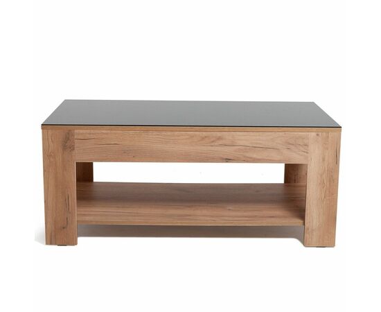 Стол журнальный BeautyStyle 26 дуб крафт золотой/стекло черное, изображение 2 | Интернет магазин мебели и декора LifeDekor