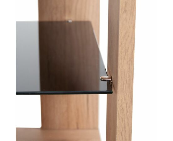 Стол журнальный BeautyStyle 5 дуб крафт золотой/стекло черное, изображение 3 | Интернет магазин мебели и декора LifeDekor