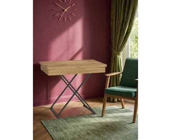 Стол универсальный трансформируемый АНДРЭ Loft ЛДСП дуб вотан/дуб вотан, изображение 15 | Интернет магазин мебели и декора LifeDekor