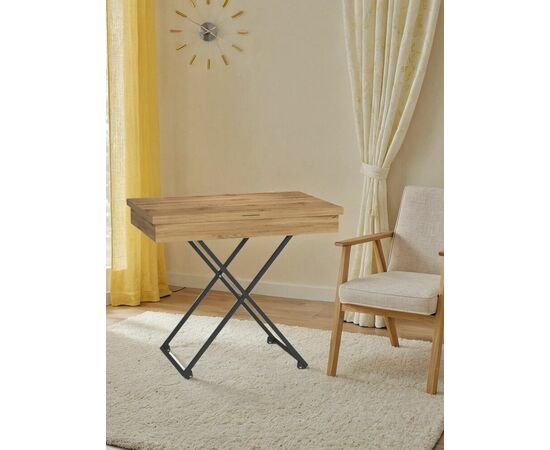 Стол универсальный трансформируемый АНДРЭ Loft ЛДСП дуб вотан/дуб вотан, изображение 14 | Интернет магазин мебели и декора LifeDekor