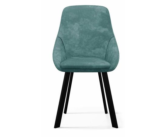 Стул DikLine 246 поворотный, AM8 серо-зеленый, ножки черные, изображение 3 | Интернет магазин мебели и декора LifeDekor