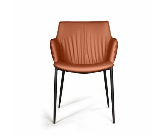 Стул с подлокотниками Sofia, экокожа soft-touch, терракот, изображение 2 | Интернет магазин мебели и декора LifeDekor