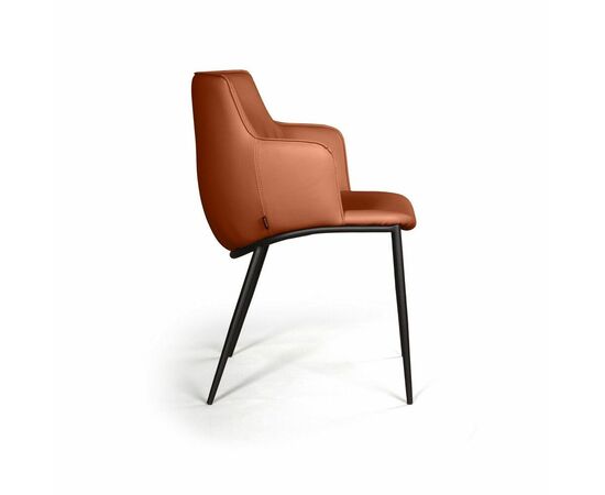 Стул с подлокотниками Sofia, экокожа soft-touch, терракот, изображение 3 | Интернет магазин мебели и декора LifeDekor