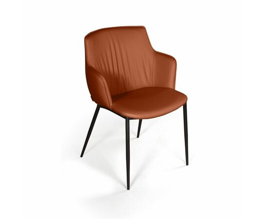 Стул с подлокотниками Sofia, экокожа soft-touch, терракот, изображение 4 | Интернет магазин мебели и декора LifeDekor