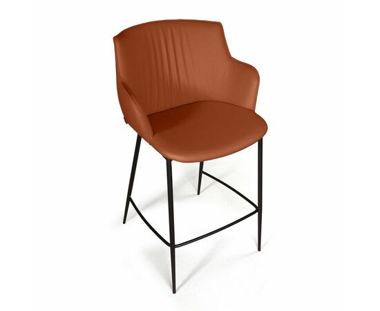 Стул полубарный Sofia, экокожа soft-touch, терракот, изображение 10 | Интернет магазин мебели и декора LifeDekor