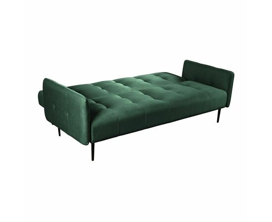 Monaco диван-кровать прямой с подлокотниками, трехместный, бархат зеленый 19, изображение 4 | Интернет магазин мебели и декора LifeDekor
