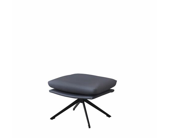 Комплект кресло HUG тёмно-серый, экокожа, шенилл с оттоманкой тёмно-серый, экокожа, изображение 5 | Интернет магазин мебели и декора LifeDekor