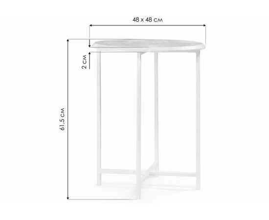 Журнальный стол Грейс мрамор белый / черный, изображение 2 | Интернет магазин мебели и декора LifeDekor
