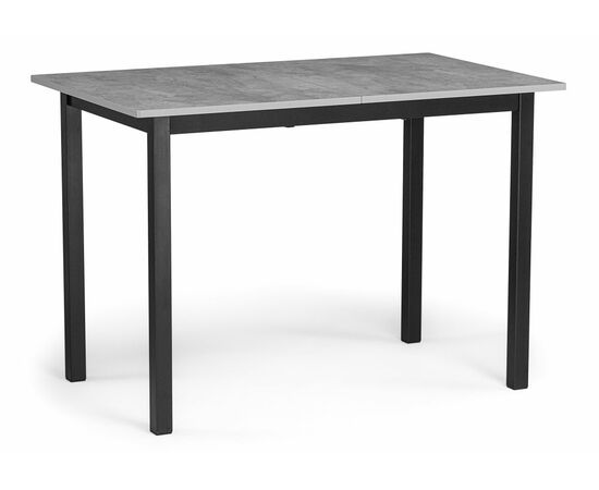 Стол деревянный Аркон 110(130)х68х75 бетон / черный | Интернет магазин мебели и декора LifeDekor