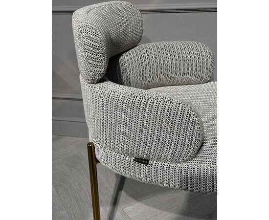 Стул обеденный Романи BS1450-WB, черно-белый/золото, изображение 5 | Интернет магазин мебели и декора LifeDekor