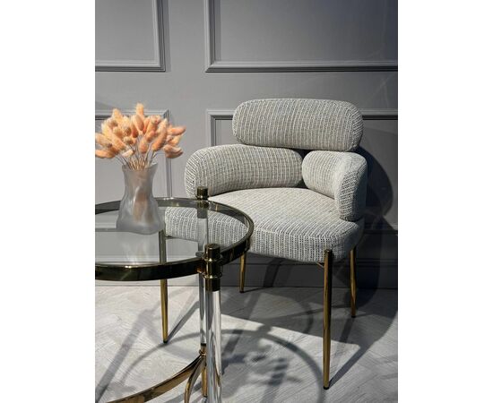 Стул обеденный Романи BS1450-WB, черно-белый/золото, изображение 2 | Интернет магазин мебели и декора LifeDekor