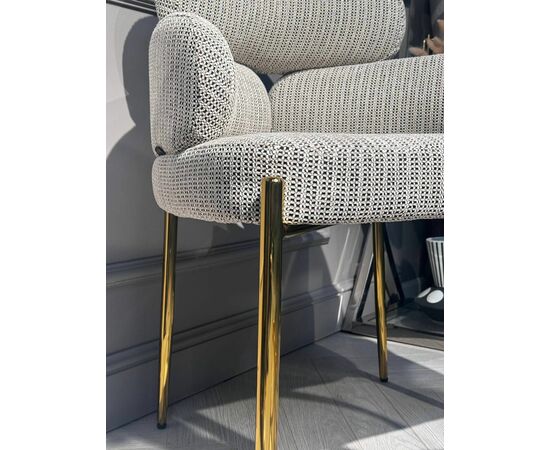 Стул обеденный Романи BS1450-WB, черно-белый/золото, изображение 3 | Интернет магазин мебели и декора LifeDekor