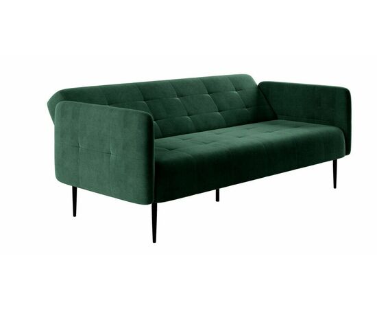 Monaco диван-кровать прямой с подлокотниками, трехместный, бархат зеленый 19, изображение 2 | Интернет магазин мебели и декора LifeDekor