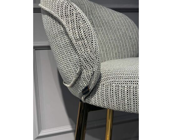 Стул барный Россо BS1451-WT, белый крем/золото, изображение 4 | Интернет магазин мебели и декора LifeDekor