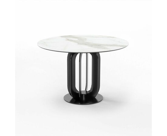 Стол круглый Castro 120, керамика матовая, белая | Интернет магазин мебели и декора LifeDekor