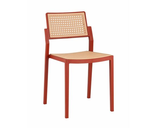 Стул пластиковый Milto красный | Интернет магазин мебели и декора LifeDekor