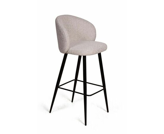 Стул барный Vito поворотный 360 градусов, букле серый, изображение 4 | Интернет магазин мебели и декора LifeDekor