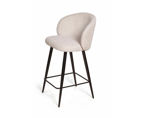 Стул полубарный Vito поворотный на 360 градусов, букле серый | Интернет магазин мебели и декора LifeDekor