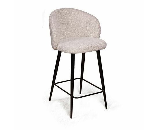 Стул полубарный Vito поворотный на 360 градусов, букле серый, изображение 3 | Интернет магазин мебели и декора LifeDekor