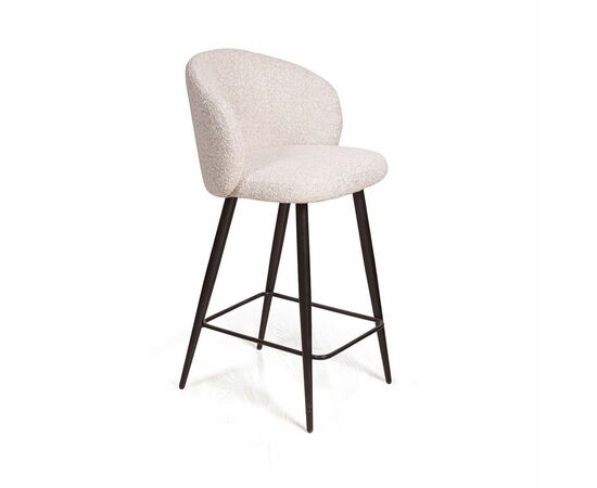 Стул полубарный Vito поворотный на 360 градусов, букле серый, изображение 5 | Интернет магазин мебели и декора LifeDekor