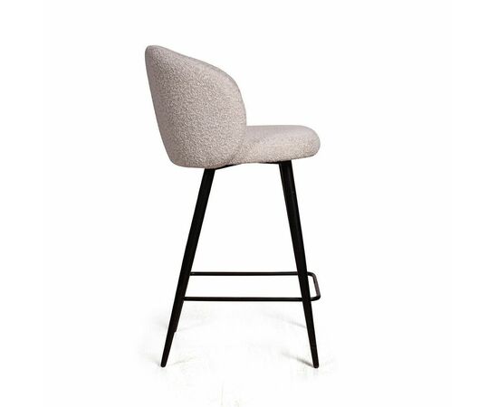 Стул полубарный Vito поворотный на 360 градусов, букле серый, изображение 6 | Интернет магазин мебели и декора LifeDekor