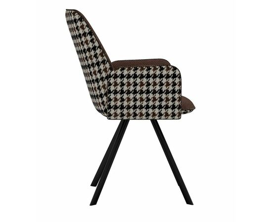 Стул DikLine 293 поворотный SB3/A2 шоколад, ножки черные, изображение 3 | Интернет магазин мебели и декора LifeDekor