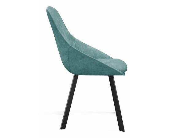 Стул DikLine 246 поворотный, AM8 серо-зеленый, ножки черные, изображение 4 | Интернет магазин мебели и декора LifeDekor