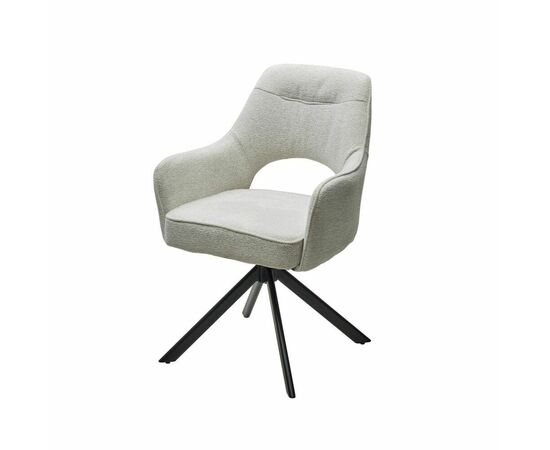 Стул Muara, букле бело-бежевый, поворотно-возвратный механизм | Интернет магазин мебели и декора LifeDekor