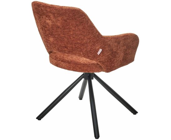 Стул Gandi шенил оранжевый, поворотно-возвратный механизм 180 градусов, изображение 3 | Интернет магазин мебели и декора LifeDekor