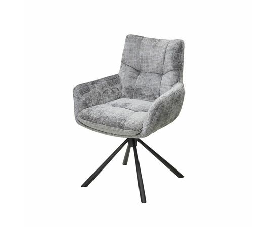 Стул Edwin шенилл серый, поворотно-возвратный механизм 360 градусов | Интернет магазин мебели и декора LifeDekor
