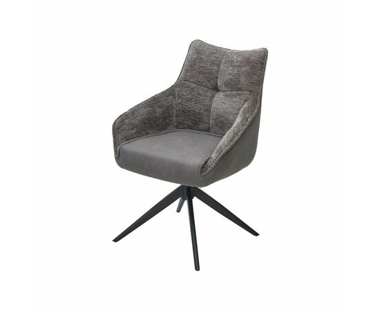 Стул Fabio ткань комби серый, поворотно-возвратный механизм 360 градусов | Интернет магазин мебели и декора LifeDekor