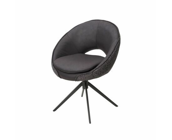 Стул Anna, ткань комби серый, поворотный механизм 360 градусов | Интернет магазин мебели и декора LifeDekor