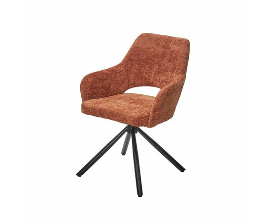 Стул Gandi шенил оранжевый, поворотно-возвратный механизм 180 градусов | Интернет магазин мебели и декора LifeDekor