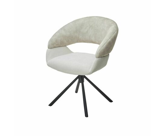 Стул Lotus ткань комби бежевый, поворотно-возвратный механизм 360 градусов | Интернет магазин мебели и декора LifeDekor