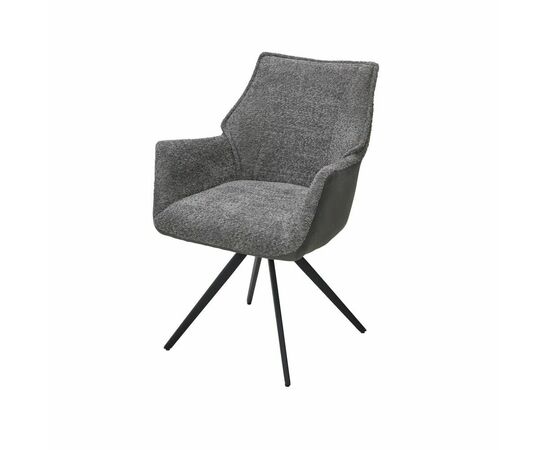 Стул Bravo ткань комби серый, поворотный механизм на 180 градусов | Интернет магазин мебели и декора LifeDekor