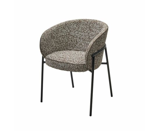 Стул Ghost букле биколорный, коричневый | Интернет магазин мебели и декора LifeDekor